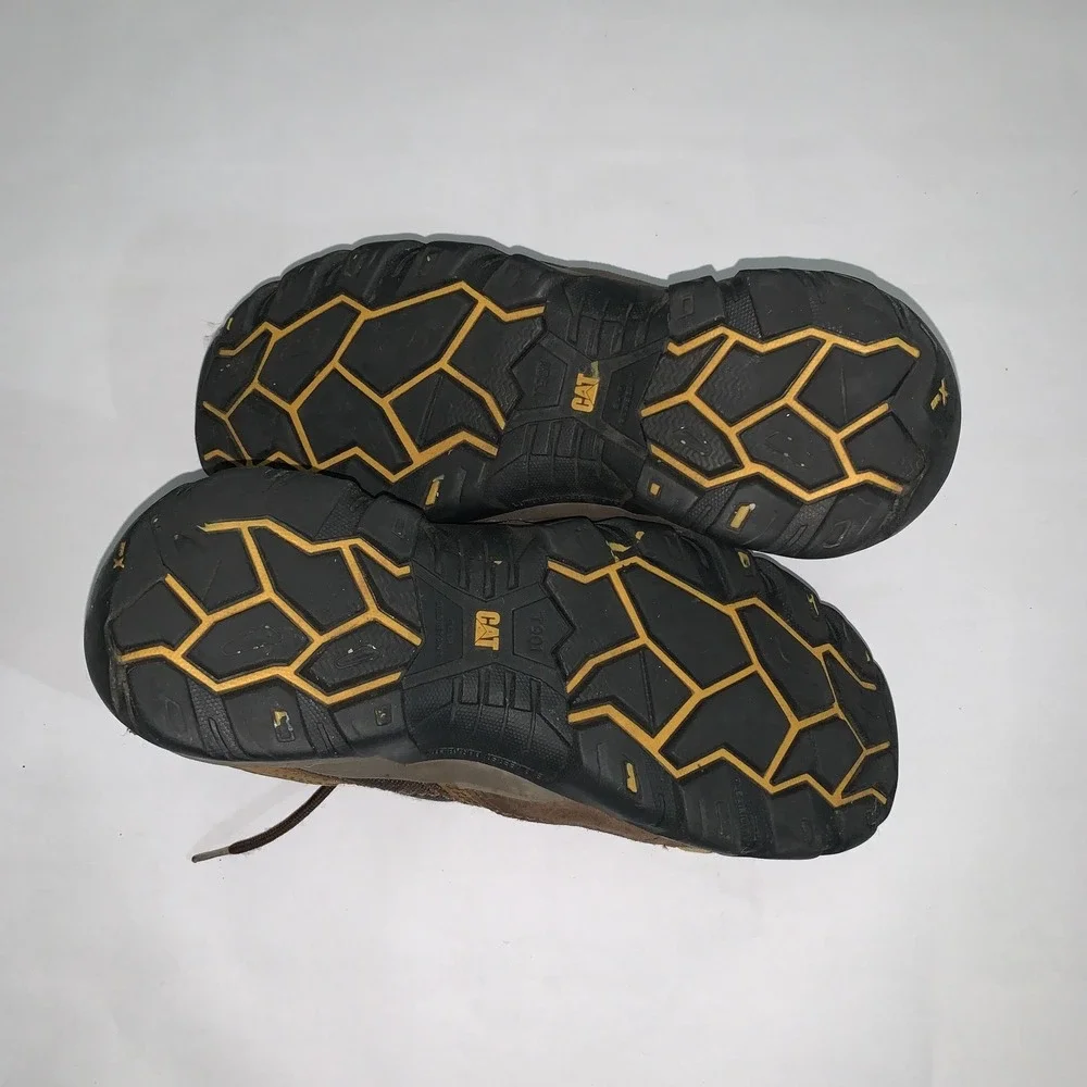 Caterpillar Argon Boots Mens 8.5 Leather Safety Toe Work Slip Resistant P89957